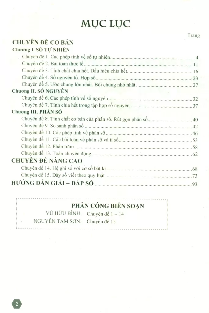 BỒI DƯỠNG HỌC SINH GIỎI TOÁN LỚP 6 - SỐ HỌC (Dùng cho các bộ SGK mới)